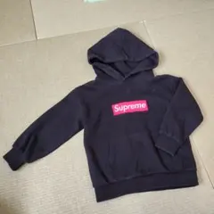 Supreme キッズ パーカー 黒 サイズ7