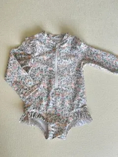 花柄長袖水着 フリル付き　h&m 80