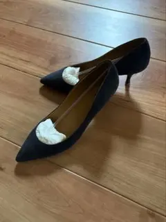 CHEMBUR スエード パンプス ネイビー 37