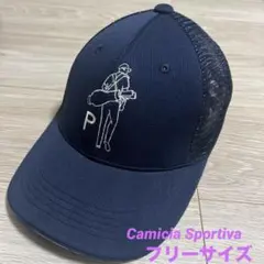 Camicia Sportiva ゴルフキャップ ネイビー メッシュ 帽子