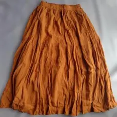 AMERICAN HOLIC オレンジ ロング プリーツスカート