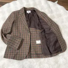 【美品】ユニクロ イネスドゥラフレサンジュ ツイード ジャケット 千鳥格子