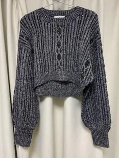 AZUL by moussy クロップドニット