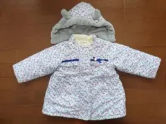 【美品】キムラタン　花柄アウター　フードジャンパー 90cm