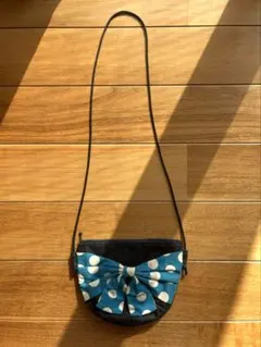 リボン付き ハンドメイド ショルダーバッグ ミニバッグ