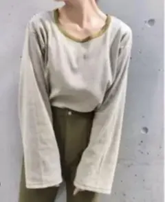 Kastane ボーダーリンガーカットソー 長袖 トップス F