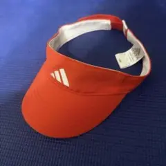 【adidas】 オレンジ　サンバイザー フリーサイズ