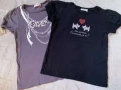 メゾピアノとポンポネットのTシャツ2枚130cmのサムネイル