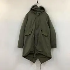 G9908*アールニューボールド☆中綿☆ファー☆モッズコート☆カーキ☆L. G9908*アールニューボールド☆中綿☆ファー☆モッズコート☆カーキ☆L