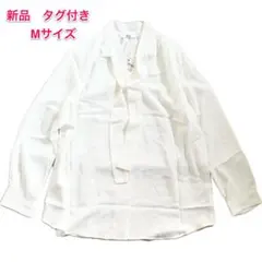 ユニクロ レーヨンボウタイブラウス 白 Mサイズ 新品タグ付き きれいめ
