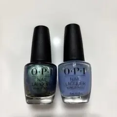 【2本】opi ネイルラッカー　NLD59 NLH74 青