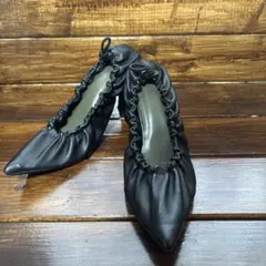 Esperanza　エスペランサ　ギャザーヒールパンプス　くしゅくしゅパンプスのサムネイル