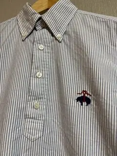 【美品】ブルックスブラザーズ廃盤大ロゴ米国製プルオーバーシャツ現行定価1.7万円