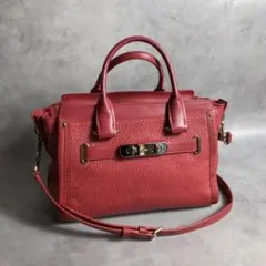 WQ1120●COACH：スワッガー ２WAYバッグ RED ショルダーバッグ