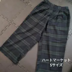 ブルー ワイドパンツ