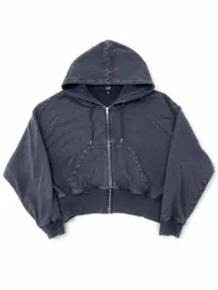 【廃盤商品】GAP クロップ丈ジップパーカー ヴィンテージ加工 M