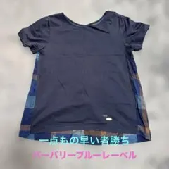 BLUE LABEL 半袖Tシャツ ネイビー/チェック柄