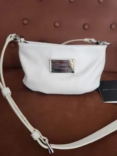 マークジェイコブス　ホワイトレザー ショルダーバッグ
