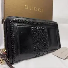 超希少 GUCCI グッチ ウーブンウェブ 長財布 オーガナイザー レザー 黒 2026年最新】ウーブンウェブの人気アイテム - メルカリ