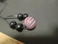 ビーズネックレス☆ジャワ玉風？アンティークとんぼ玉？