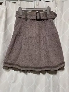 美品axes femme アクシーズファムクラシカル膝丈ツイードスカート秋服秋物