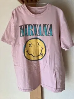NIRVANA 니르바나 스마일 티셔츠 핑크