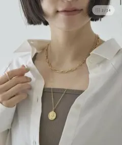 AMERICAN HOLIC【ステンレス】コイン2連ネックレス