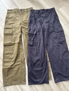 GU ジーユー バレルレッグカーゴパンツ Lサイズ2色セット