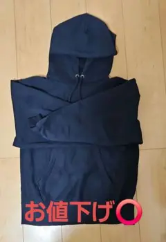 GU スウェットプルオーバーパーカー ネイビー S