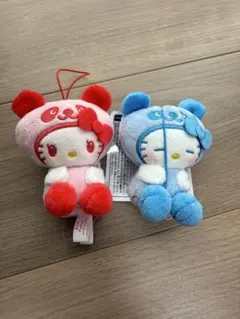 ハローキティ むにゃすや マスコット 3種セット サンリオ ラウンドワン