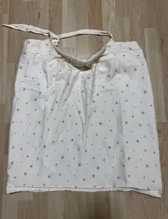 PUPPAPUPO 授乳ケープ 星柄 アイボリー ワイヤー付き 収納ポーチ付