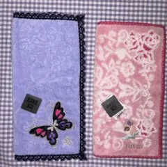 最終値下げ【新品/未使用】ANNA SUI 蝶と花のハンカチ2枚セット