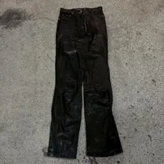 90s肉厚レザーライダースパンツ！oakwood 6 ハーレー - メルカリ