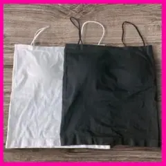 ブラトップ キャミソール インナー ブラック ホワイト 黒 白 2枚 カップ付き