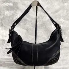 極美品✨コーチ ハンドバッグ y2k アクセサリーポーチ 本革レザー 黒