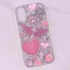 iPhone16 地雷系 デコ電 ピンク キラキラ iPhoneケース 量産型