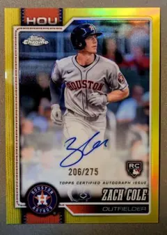 Zach Cole RC Auto Yellow /275 Topps