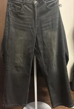 Regen Glanz ワイドバギーデニムパンツ XS ブラック デニム