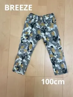 BREEZE 迷彩柄スリムフィットダメージパンツ　100cm