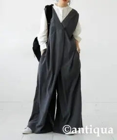 mi様専用　antiquaワイドシルエット タックサロペット