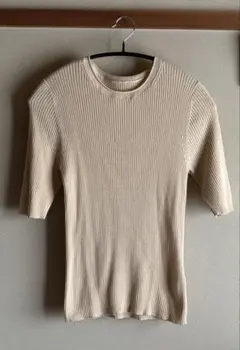 新品 無印 ニット イエロー M オーガニックコットン
