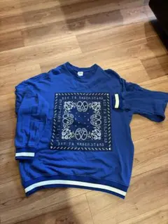 ZARA バンダナプリント 青 トレーナー