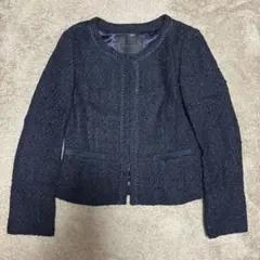 UNTITLED アンタイトル　ツイードジャケット　ノーカラー