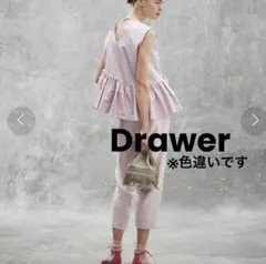 新品タグ付　Drawer シルクタフタフリルノースリーブブラウスのサムネイル