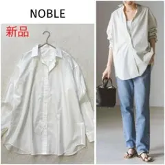新品 NOBLE サイドツイストレギュラーシャツ ホワイトのサムネイル