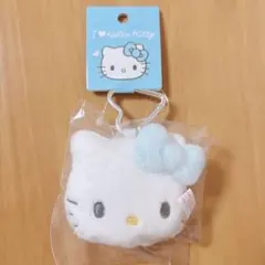 ハローキティ　フェイス形マスコットホルダー　ブルー　サンリオ　新品