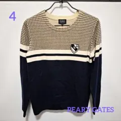 PEARLY GATES チェック柄セーター