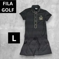 FILA GOLF ワンピース 黒 水玉 Lサイズのサムネイル