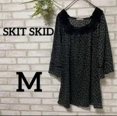 SKIT SKID＊チュニック＊オンワード樫山＊レオパード柄＊レース＊M