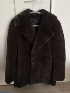 ZARA ダークブラウン フェイクファー ジャケット